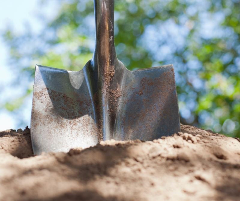 Shovel Digging Soil