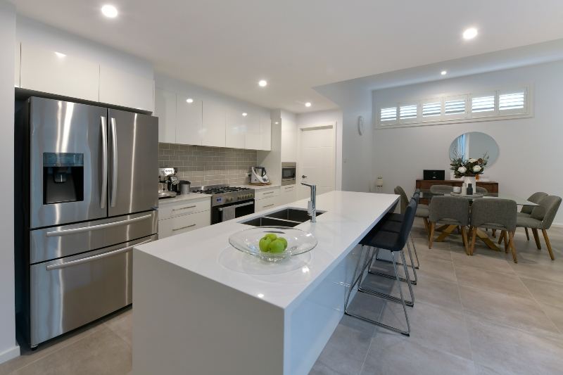 Kitchen in a project home by Hunter designer homes