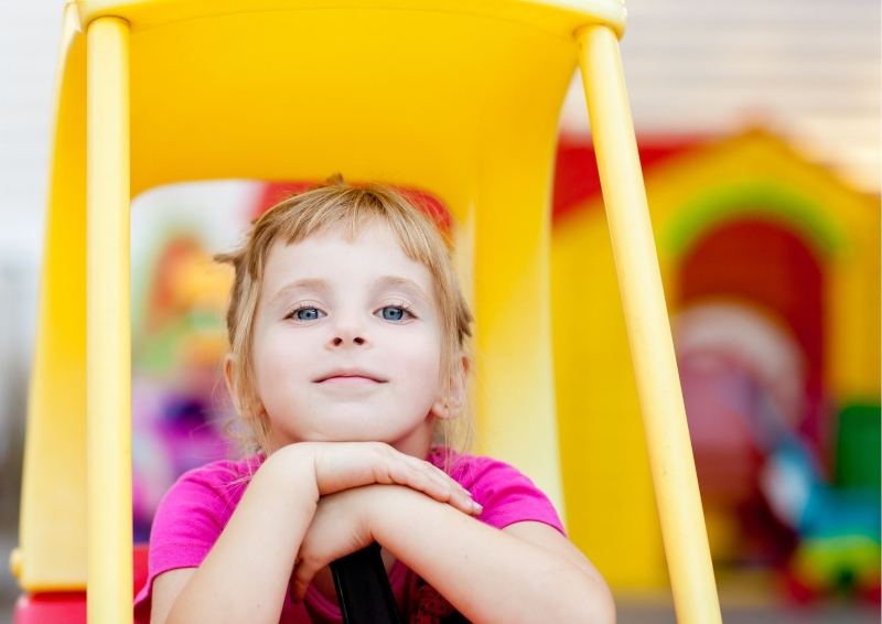 Child enjoying outdoor space