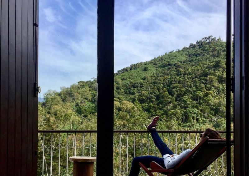 Guy sitting on his deck in the Hunter Valley