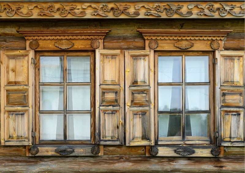 Old wooden windows