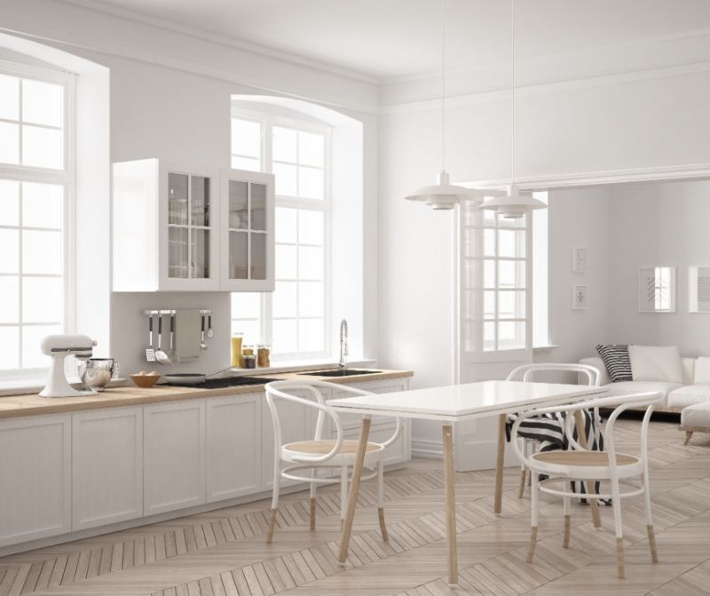 kitchen with natural light