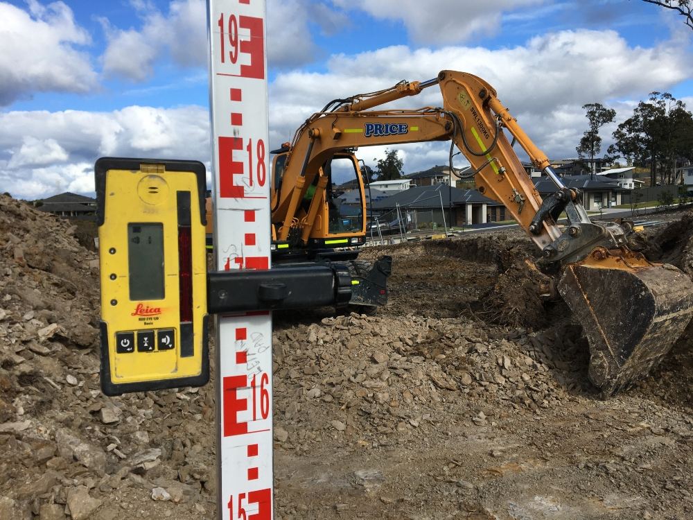 Digger on Work Site