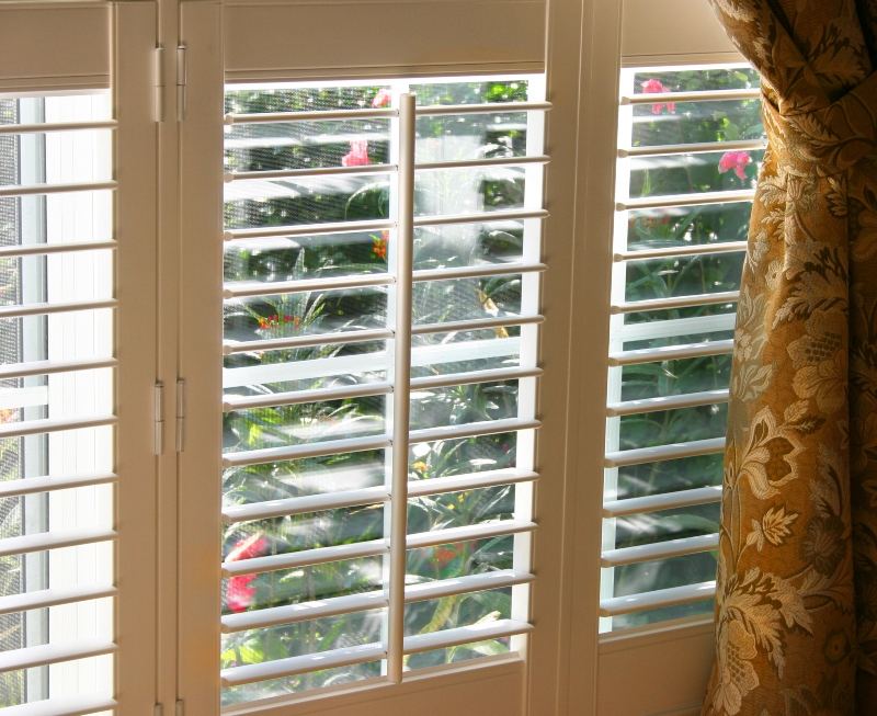 Indoor white painted Shutters